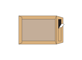 Akte enveloppen Bordrug kraft bruin 120 g/m² 190 x 250 mm strip