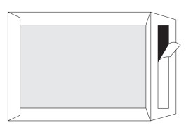 Akte enveloppen Bordrug kraft wit 120 g/m² 320 x 420 mm strip