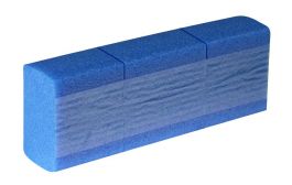 Schuimpads zelfklevend permanent 100 x 100 x 50 mm x 1,15 mtr blauw