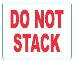 Waarschuwingsetiketten 97 x 79 mm Do not stack