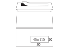 Enveloppen Lessebo Design 1.3 bright 115 g/m² 114 x 229 mm venster rechts strip